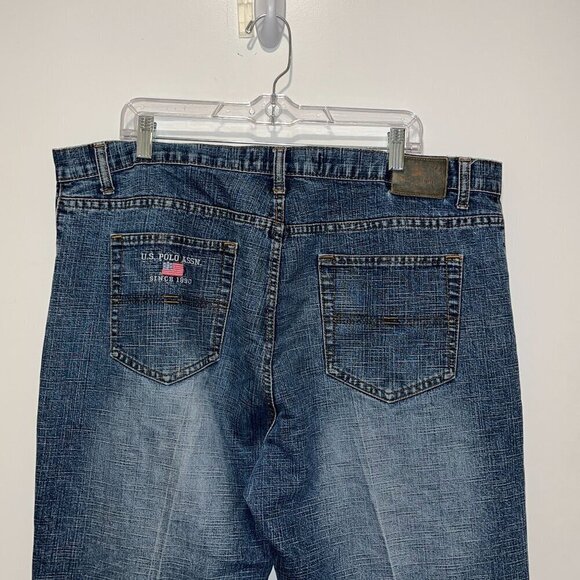 Vintage U.S. Polo Assn. Mens Denim Jeans Dark Wash Size 40x30 Relaxed Fit Classi - Picture 12 of 12